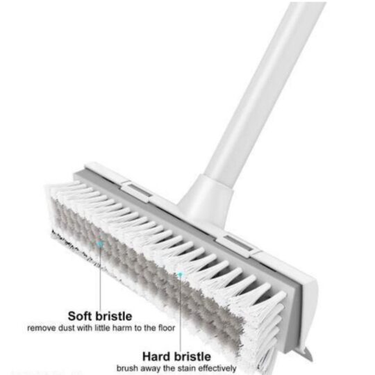 MION- 2 in 1 Bathroom Cleaning Brush with Wiper and Long Handle | Floor Cleaning | Tiles Cleaning | Kitchen Cleaning
